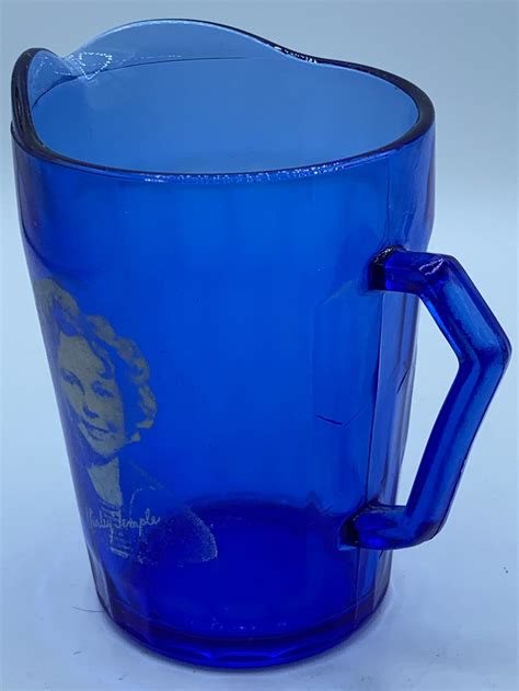 Vintage 1930s Shirley Temple Cobalt Blue Glass Ridged Pitcher Etsy