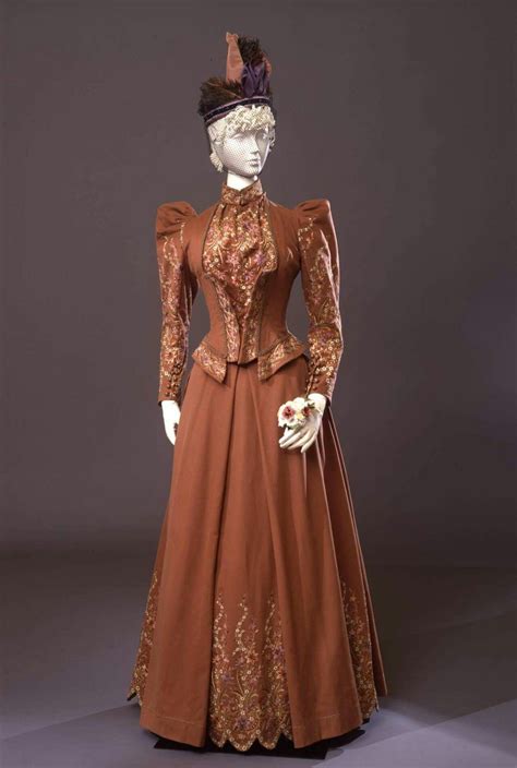 1890 Walking Dress 👗 Edwardian Fashion Vintage Dresses Historical