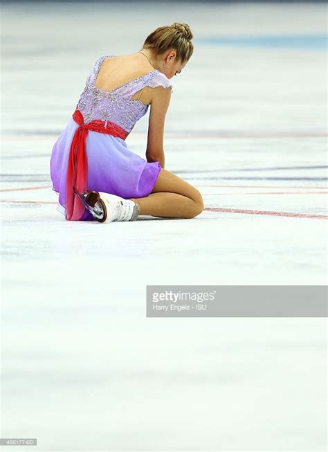 Elena Radionova Of Russia Reacts After Skating During The Ladies Free