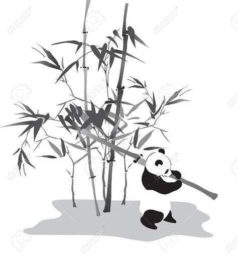 Panda With Bamboo Drawing At Getdrawings Free Download