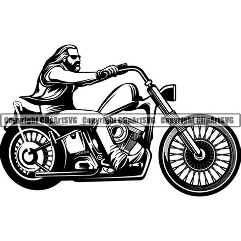 Motorcycle Bike Chopper Clipart Svg Clipart Svg