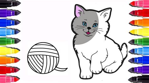 Réalisez des poses faciles et réalistes ! Coloriage Chat mignon | How to draw a Cat coloring pages ...