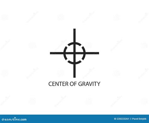 Center Of Gravity Symbol Icon Vector Illustration Stock Vector