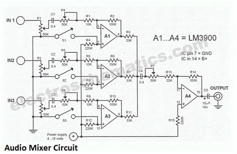 Audio Mixers Projects Circuits