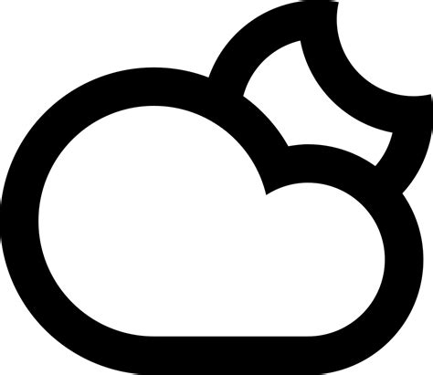 Cloud Moon Svg Png Icon Free Download 437754 Onlinewebfontscom