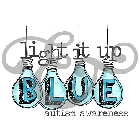 Light It Up Blue Autism Awareness Sublimation Transfer Etsy
