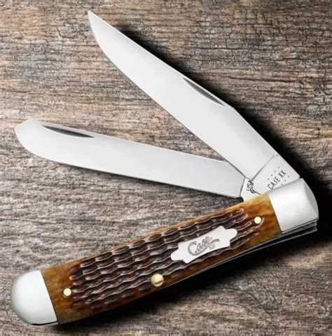 Case Xx Trapper Pocket Knife Rogers Corn Cob Jigged Antique Bone