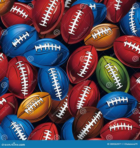 American Football Wallpaper Design Repeating Tile Background Of Rugby