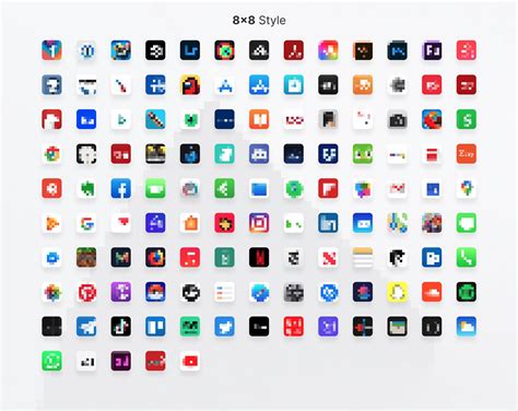 120 Ios Pixelated Icons Iphone Ios 14 App Pack Cool Etsy