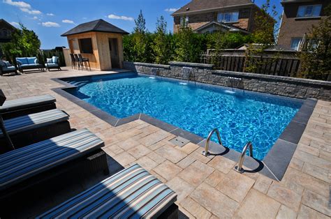 One Of Our Favorites Elegant Rectangle Pool With A Sheer Descent