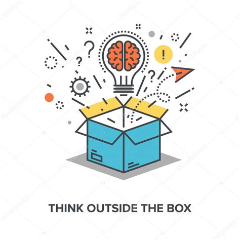 Think Outside The Box — Stock Vector © Vasabii777 119103472