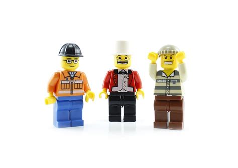 Three Lego Characters Lego Characters Lego Figure Person Boy