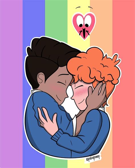 Jonathan And Sherwin In A Heartbeat Gay Art Cartoon Characters As