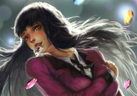 Desktop Wallpaper Art Long Hair Anime Girl Jabami Yumeko Anime Hd
