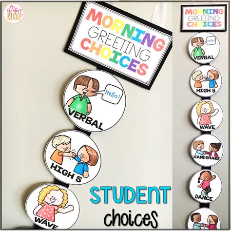 Morning Greeting Choices Sign - Social Distancing Greetings - Mrs ...