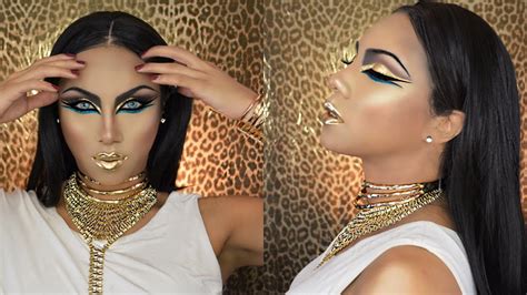 egyptian goddess halloween makeup tutorial youtube