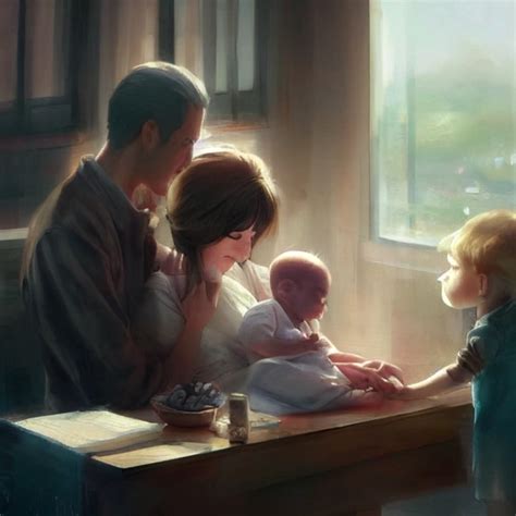 A Beautiful Baby Is Born With Dad And Mom Beside Midjourney OpenArt