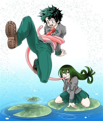 História Midoriya x Tsuyu MidoTsuyu As Crônicas de Dois Heróis História escrita por