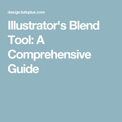 Illustrators Blend Tool A Comprehensive Guide Blend Tool