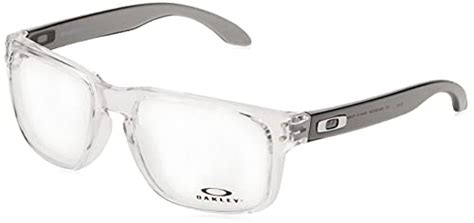 Oakley Mens Ox8156 Holbrook Rx Square Prescription Eyeglass Frames Polished Cleardemo Lens