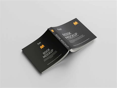 Showcase your design easily and effectively with these freebies. 8 Free Square Book Mockup (PSD)