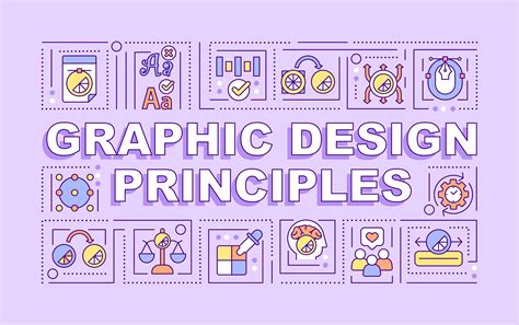 Graphic Design Principles Word Concepts Purple Banner By Bsd Studio