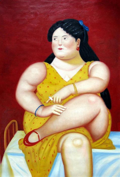 Rep Fernando Botero 24x36 In Stretched Oil Painting Canvas Art Wall