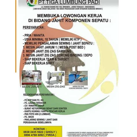 Jun 29, 2021 · dihimpun tribunjabar.id dari laman karirhub kemnaker dan jobstreet, berikut ini adalah info lowongan kerja tersebut:. Loker Jahit Daerah Sumber / Mencari Informasi Langsung ...