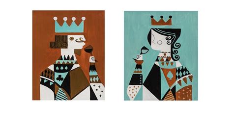 King And Queen Oil Painting Vivense London