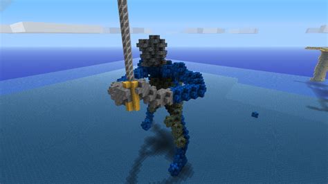 Giant Warrior Statue 3d Minecraft Map