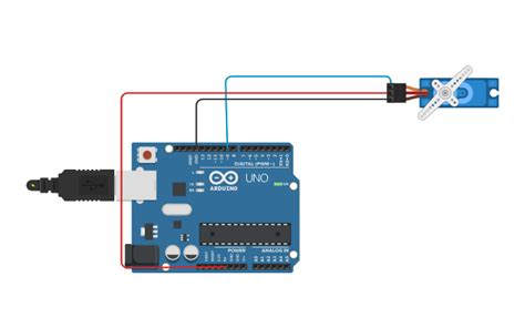 Circuit Design Servo Motor Using Arduino Uno Tinkercad