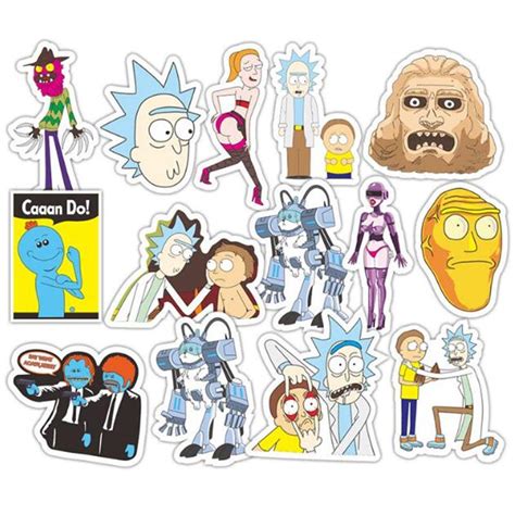 35pcslot Drama Rick And Morty Stickers Decal For Snowboard Laptop