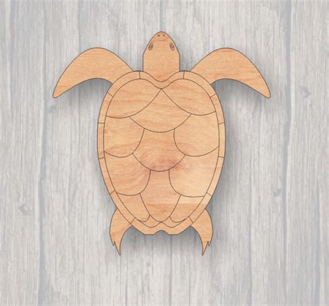 Sea Turtle.Unfinished wood cutout. Wood cutout. Laser Cutout. | Etsy