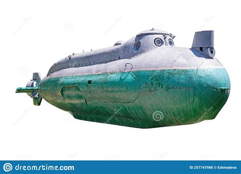 Old Bathyscaphe Isolated On White Clipping Path Included Stock Photo