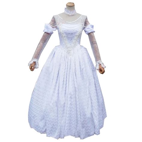 2018 Movie Alice In Wonderland The White Queen Cosplay Costume White