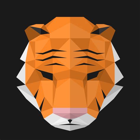 Geometric Polygonal Head Of A Tiger Illustration 260858 Vector Art At