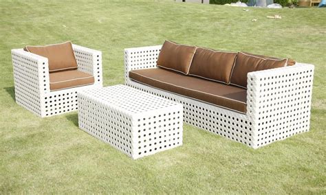 All Weather White 3 Piece Wicker Patio Furniture Set Free Shipping Today