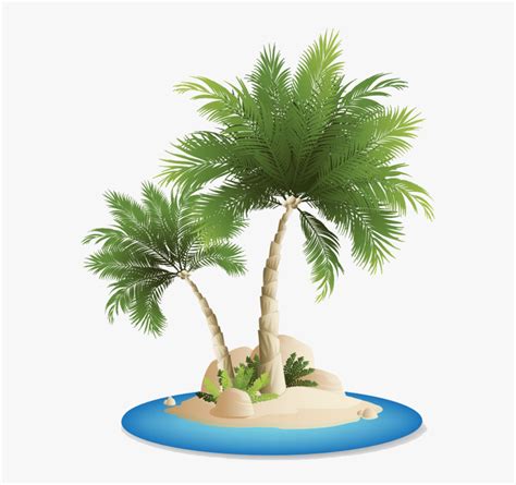 Island Palm Tree Clip Art Hd Png Download Transparent Png Image