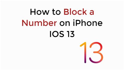Ios 13 How To Block A Number On Iphone Ios 13 Youtube