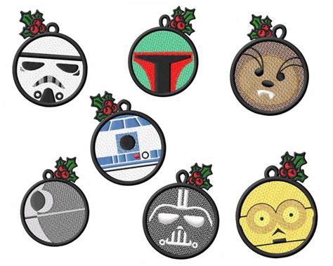 Fsl Star Wars Christmas Ornament Embroidery Designs Set