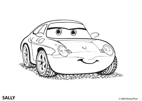 Simple free cars coloring page to print and color : Cars Coloring Pages - Coloringpages1001.com