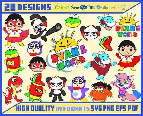 Have fun learning with ryan's world! Ryans world svg,Ryans world,Ryans world birthday svg,Ryans world party,Ryans world printable,Ry ...