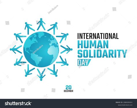 Vector Graphic International Human Solidarity Day Stock Vector Royalty Free 2080285651
