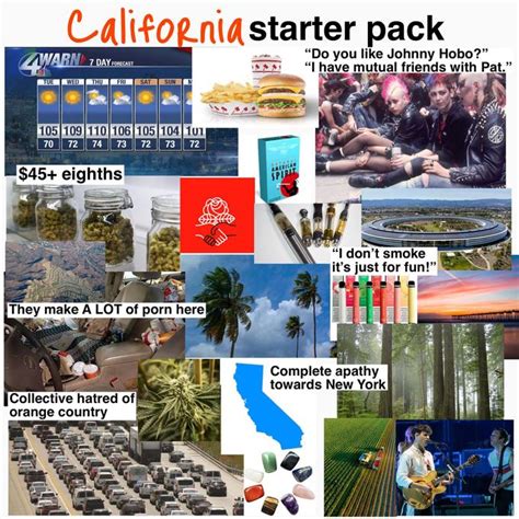 California Starterpack Rstarterpacks Starter Packs Know Your Meme