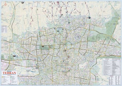 Large Detailed Tourist Map Of Tehran City Maps Of All