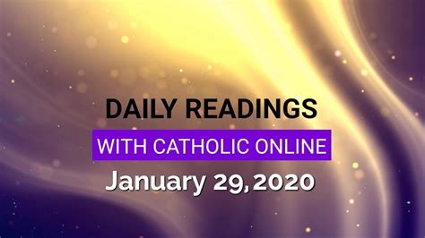 Daily Reading For Wednesday January 29th 2020 Hd Youtube