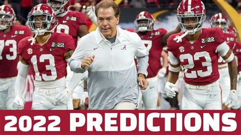 Alabama Crimson Tide 2022 College Football Predictions Win Big Sports