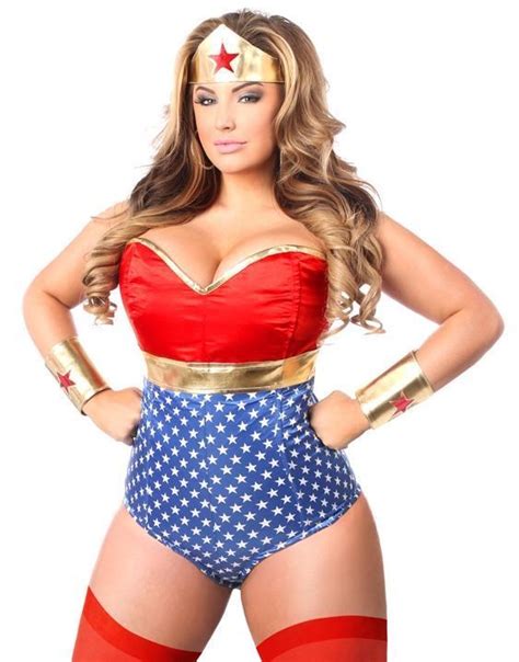Plus Size Wonder Woman Costume Satin Corset Romper Store