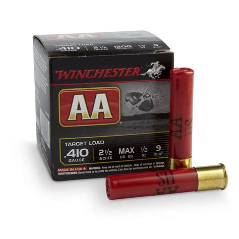 Winchester 9 Aa Shotshells 410 Gauge 2 12 Max Shell 12 Oz