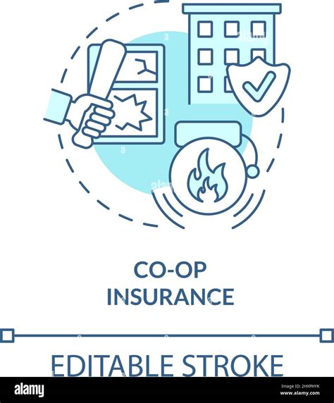 Co Op Insurance Turquoise Concept Icon Stock Vector Image And Art Alamy